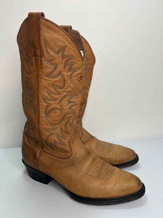 Ariat Brown Leather Round Toe Western Cowboy Boots Men’s Size 10.5D main image 5